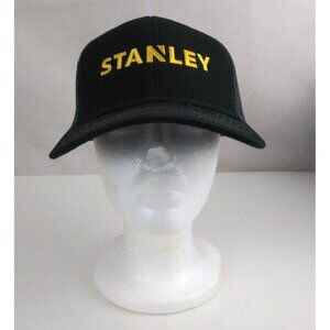 Stanley Black Mesh Back Embroidered Snapback Baseball Cap